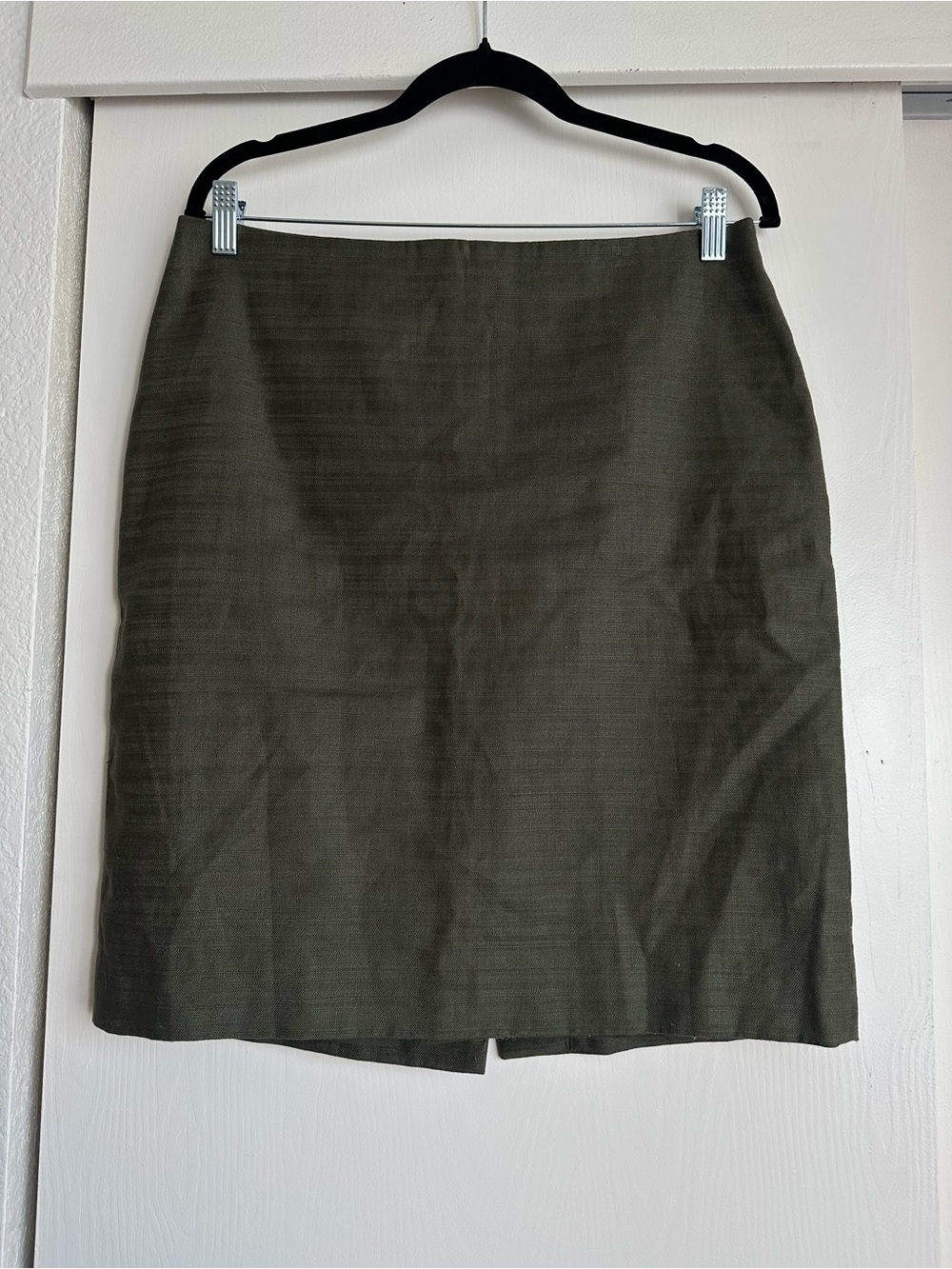Anne Klein Olive Green Midi Pencil Skirt